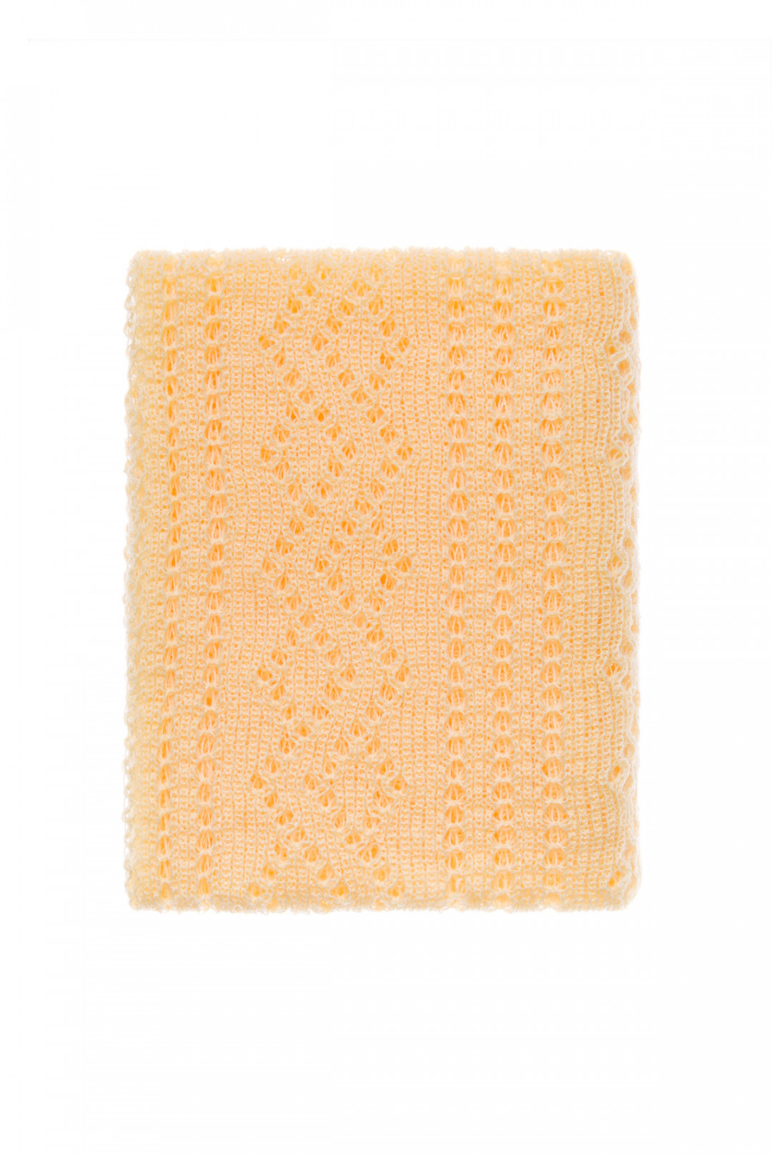 Hand knitted Lace Evening Shawl - Yellow