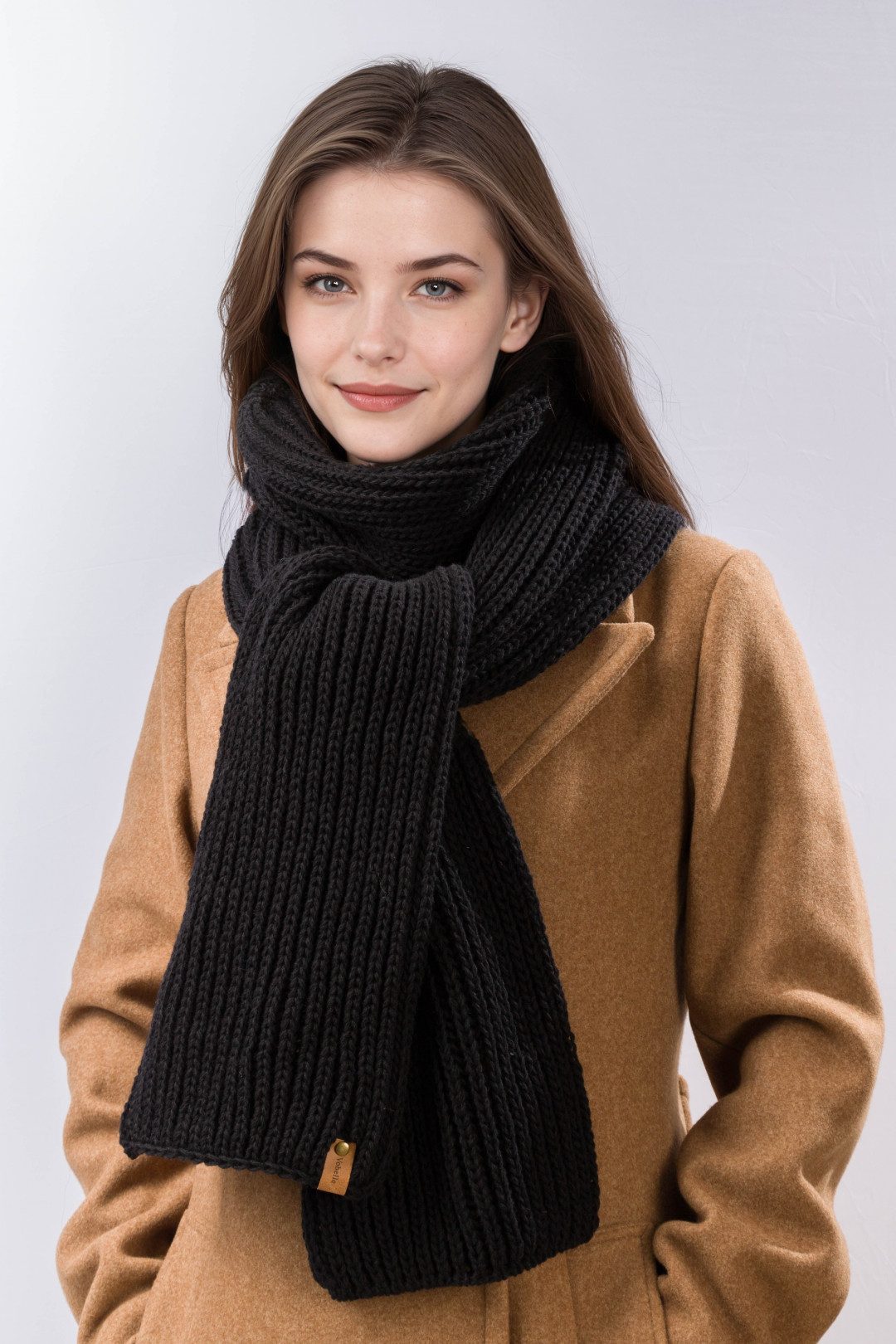 Merino Wool Extra Long Chunky Knit Scarf