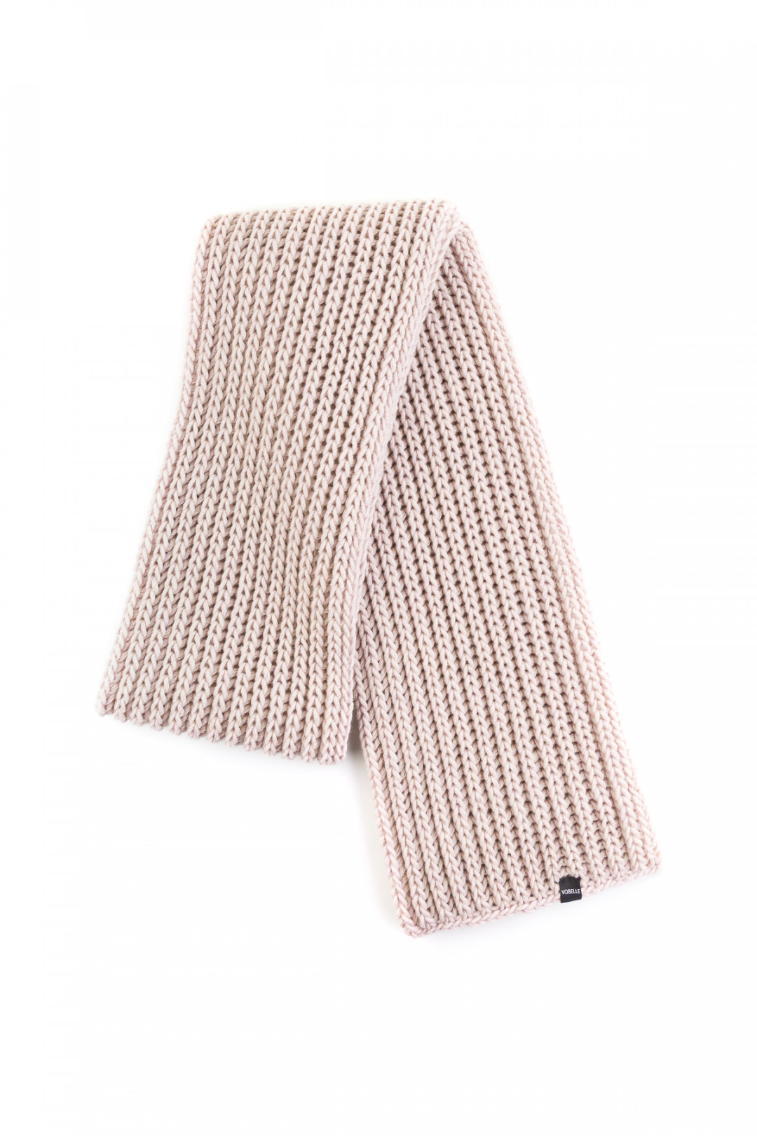 100% Merino Wool Chunky Knit Long Scarf - Beige