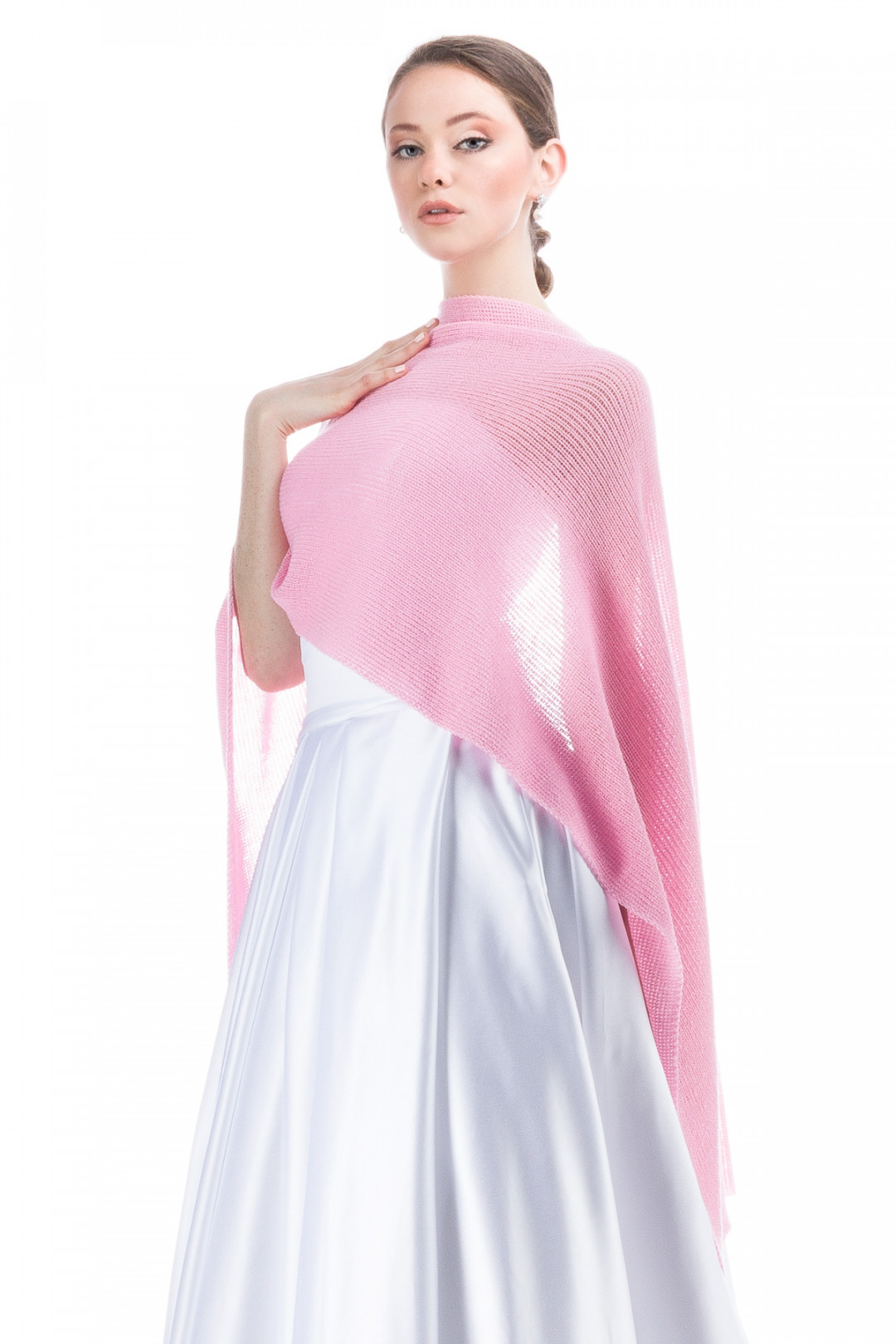 Lightweight Sheer Shawl Wrap - Pink