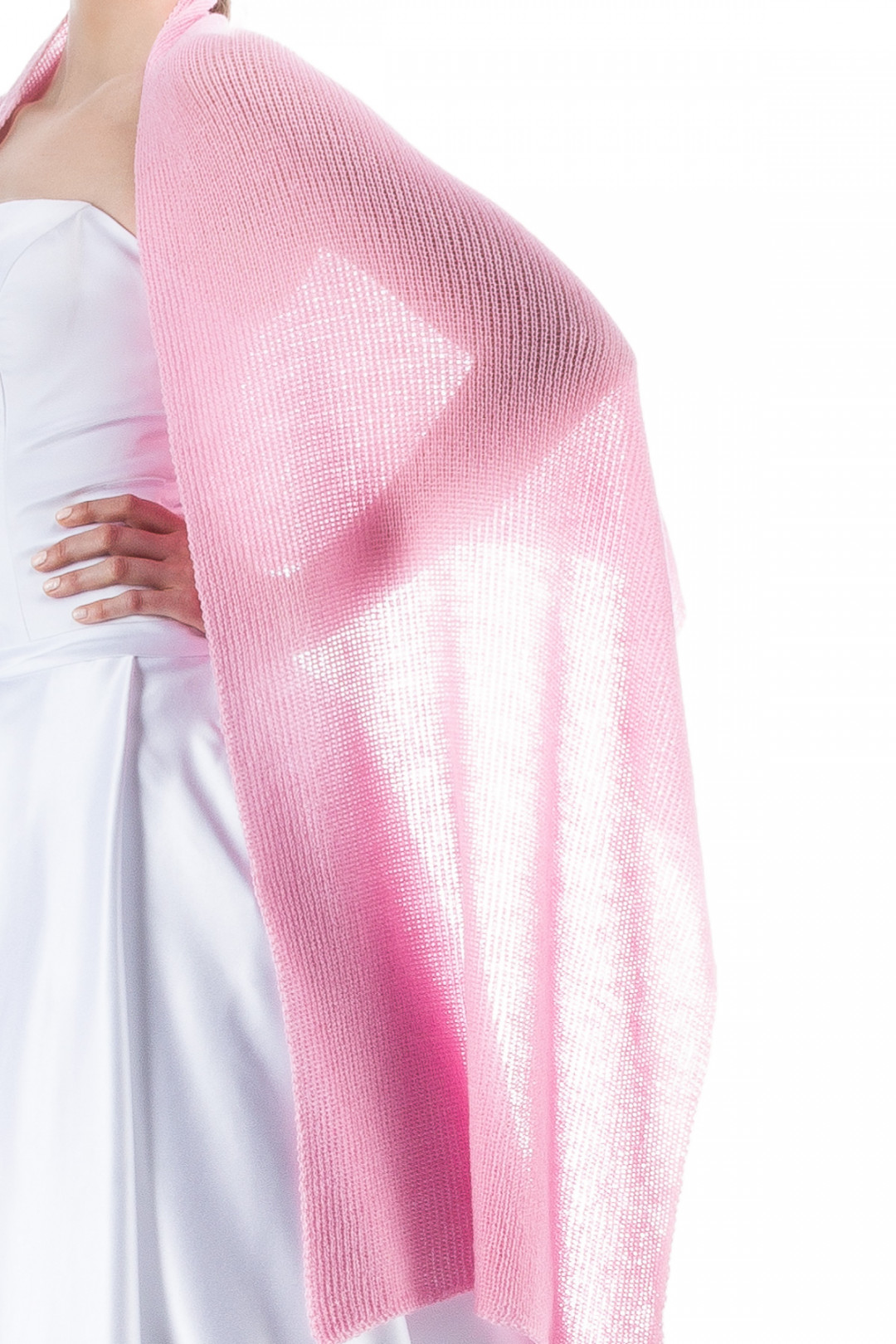 Lightweight Sheer Shawl Wrap - Pink