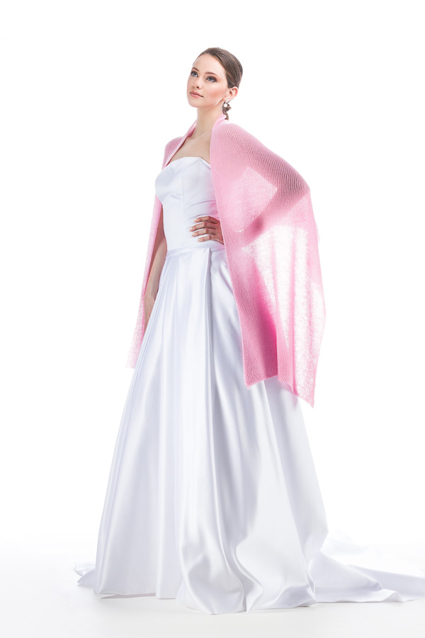 Lightweight Sheer Shawl Wrap - Pink