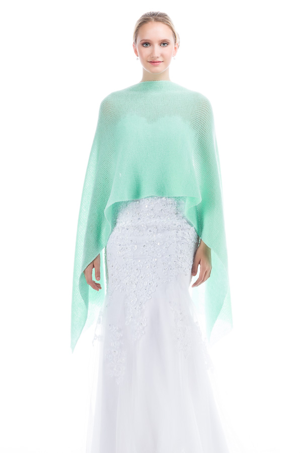 Lightweight Sheer Shawl Wrap - Mint Green