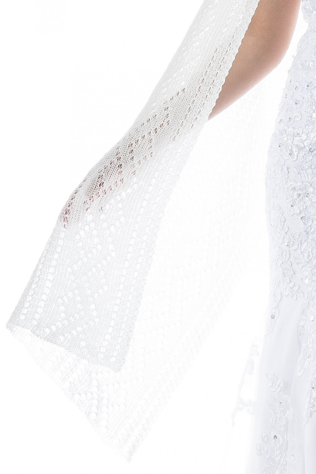 Lace Wedding Shawl for Bride Bridesmaids - Ivory