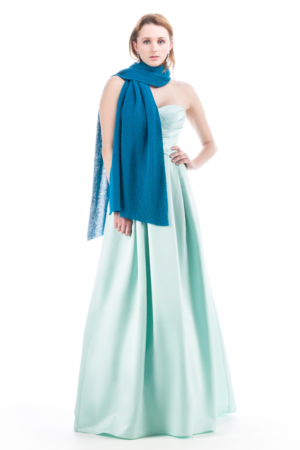 Lightweight Sheer Shawl Wrap - Teal Blue