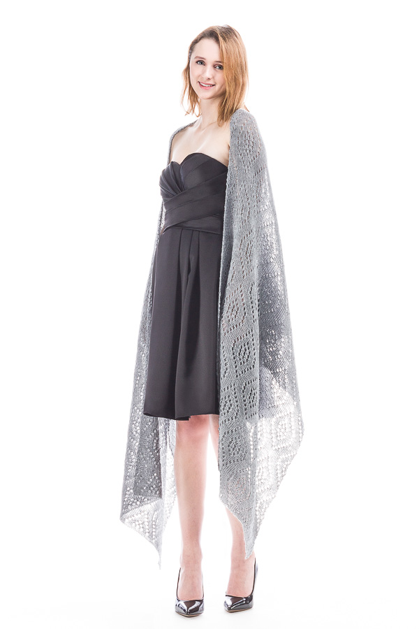 Luxury Wedding Shawl for Bride Bridesmaids - Gray