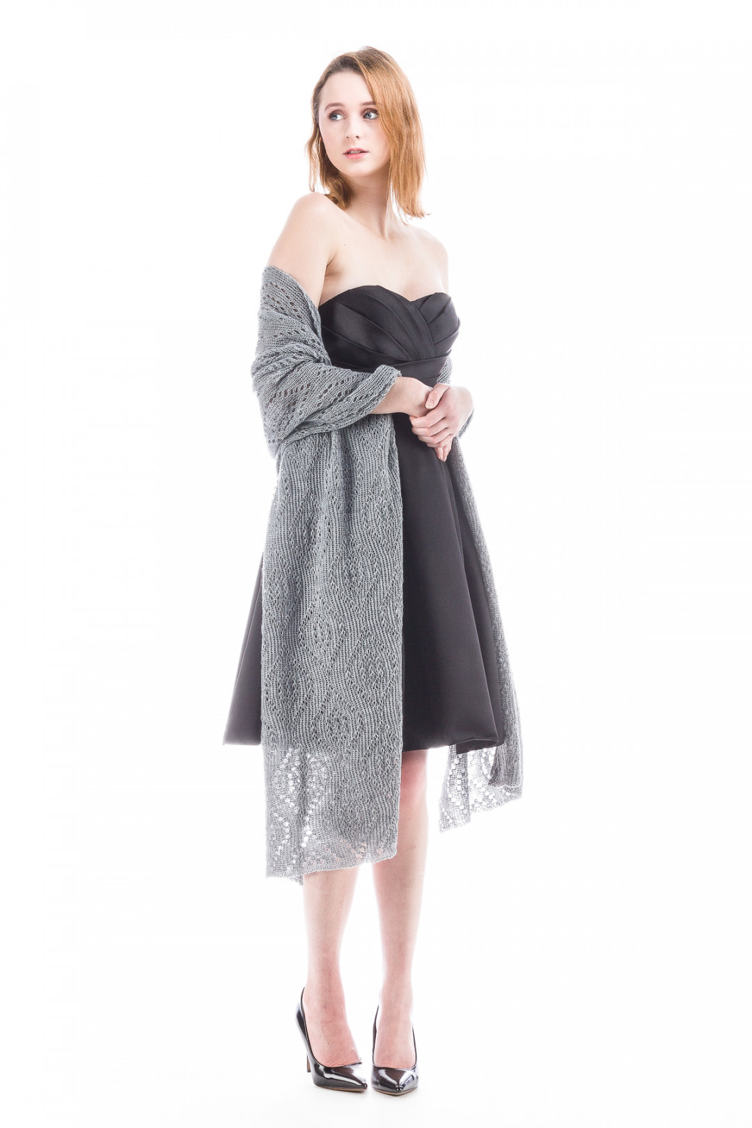 Luxury Wedding Shawl for Bride Bridesmaids - Gray